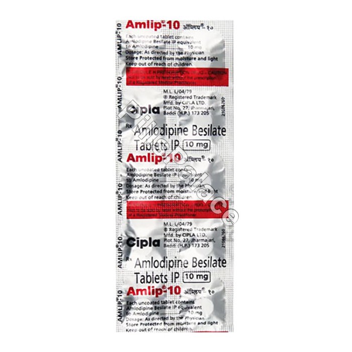 Amlip 10mg (Amlodipine Besilate)